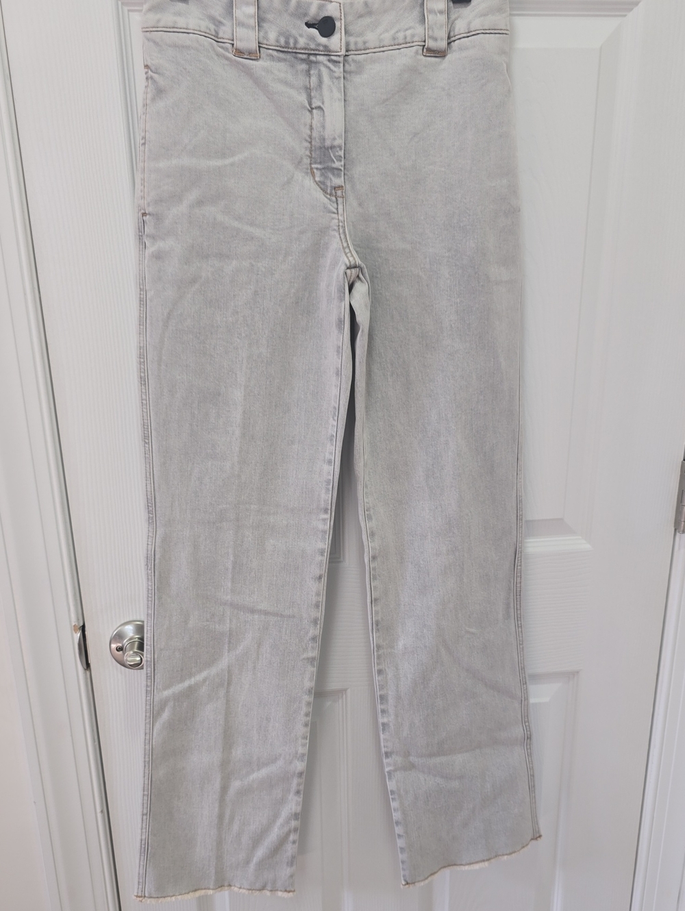 Light Gray Straight-Leg Women's Jeans